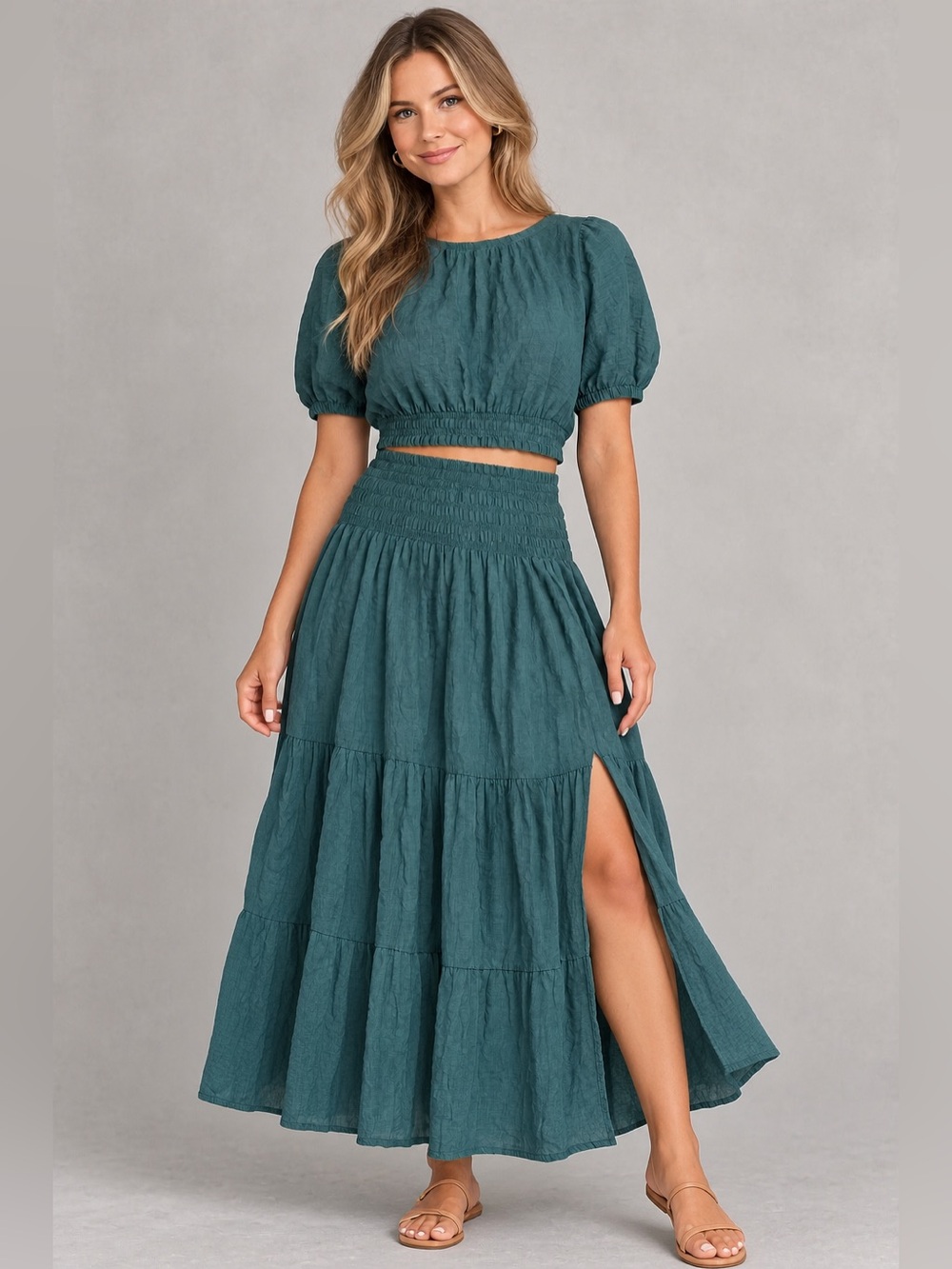 Anthropologie x ASTR the Label Ariel skirt set in Blue teal